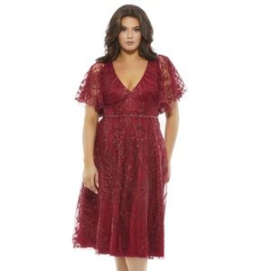 Mac Duggal Embellished Butterfly Sleeve